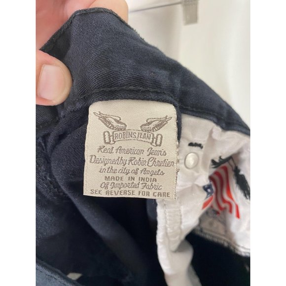 Men’s size 38 x 30 robins jeans black denim straight leg jeans - Picture 11 of 12